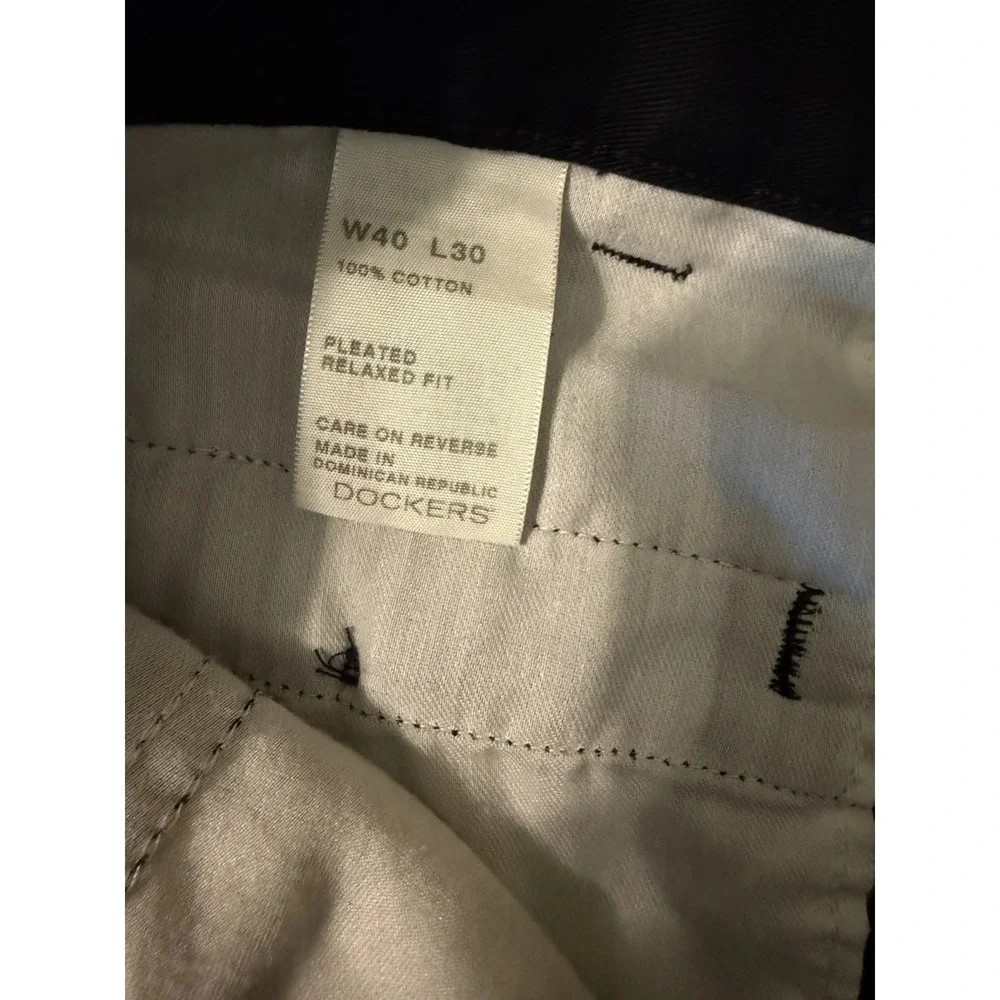 DOCKERS PANTS 40W 30L, Men's Dockers Dress Pants, Navy Dockers, Navy Blue Khakis